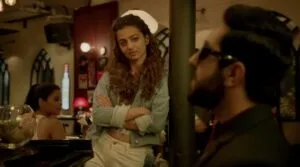 Ayushmann Khurrana and Radhika Apte in a scene from Andhadhun film