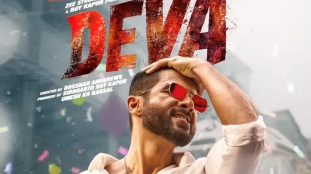 देवा फिल्म के एक दृश्य में शाहिद कपूर