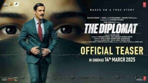 John Abraham and Sadia Khateeb in a scene from the Diplomat Movie