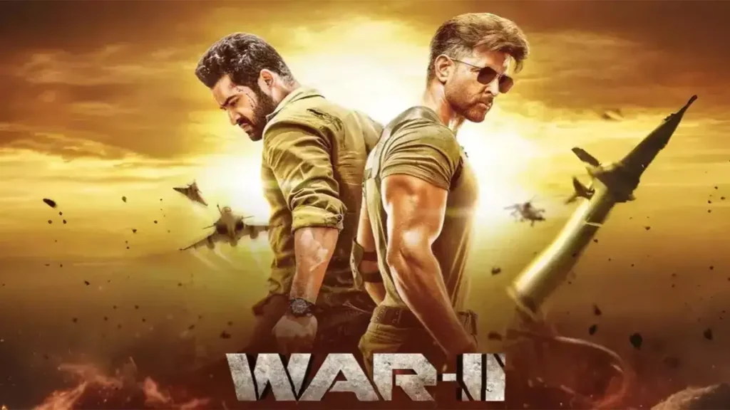 Hrithik Roshan and N.T. Rama Rao Jr. in a scene from War 2.