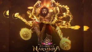 Animated scene of the incarnation of Mahavtar Narsimha