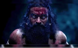 Rishab Shetty in a dangerous scene from Kantara Chapter 1